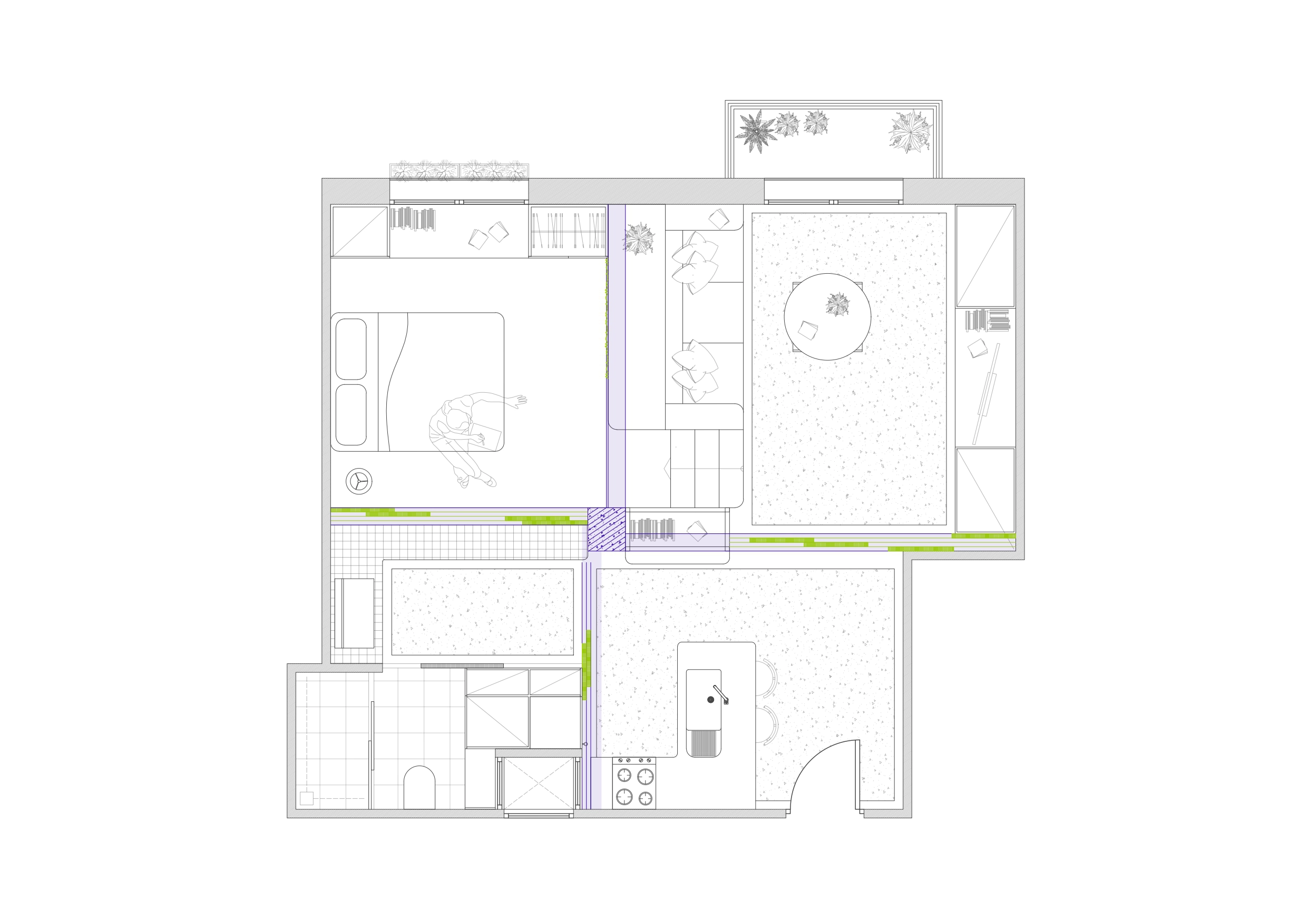 Floor plan: Apartment after the renovation